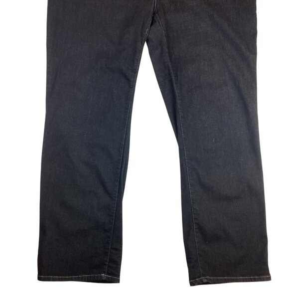 Eileen Fisher Womens 24W Black Denim Jeans Organic Cotton Blend Straight - Picture 5 of 9